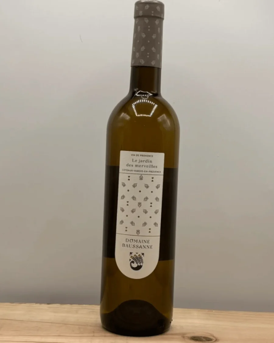 Bouteille Domaine Baussanne - AOC Coteaux Varois en Provence - Le Jardin des Merveilles - Blanc Bio