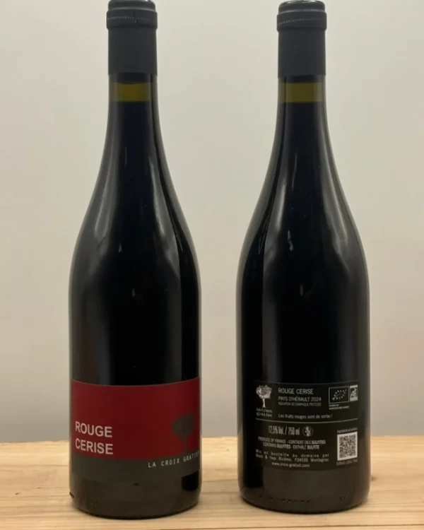Bouteille Domaine La Croix Gratiot - IGP Pays d'Hérault - Rouge Cerise - 2024
