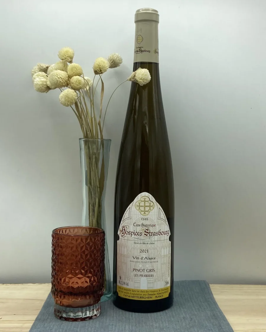 Bouteille Domaine Wantz - AOC Alsace - Pinot Gris les Pierriers - Cuvée des Hospices de Strasbourg