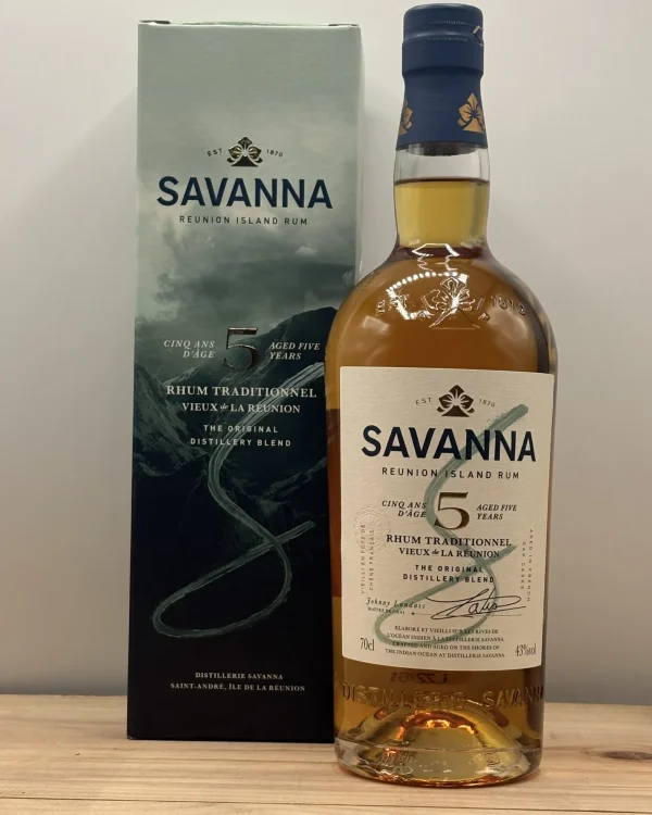 Bouteille Savanna - La Réunion - 5 ans - Rhum Vieux élevé en fût de chêne