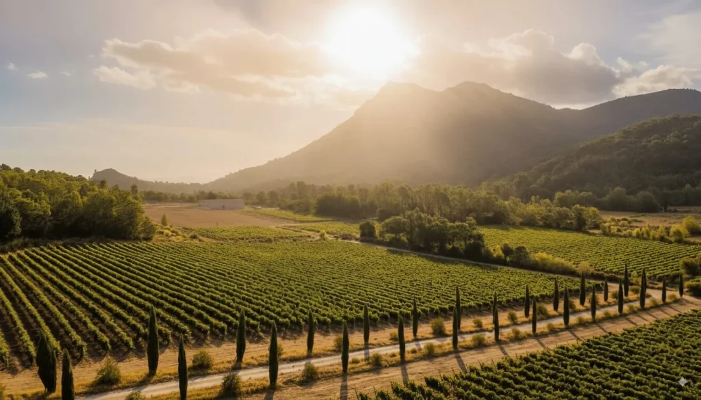 Les vignes au pied des montagnes — Domaine Baussanne