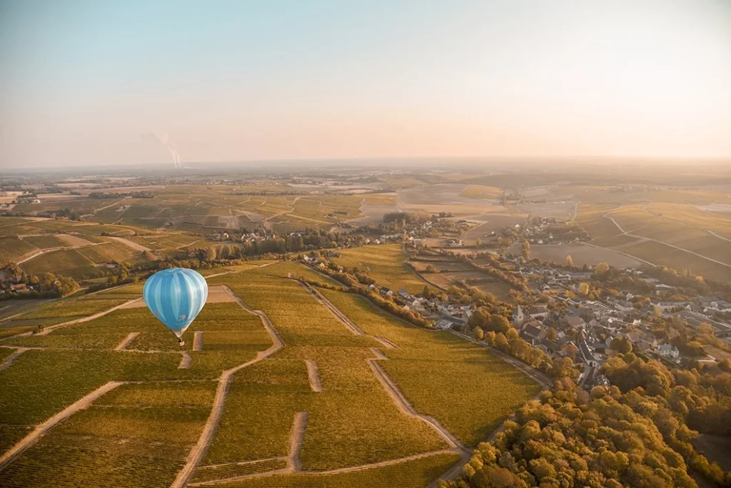 Le vignoble vu du ciel — Domaine Raimbault Pineau
